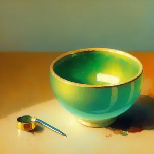 Herbal Tea in Yellow Soup Bowl