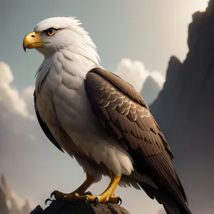 Majestic flight of the fierce Bald Eagle