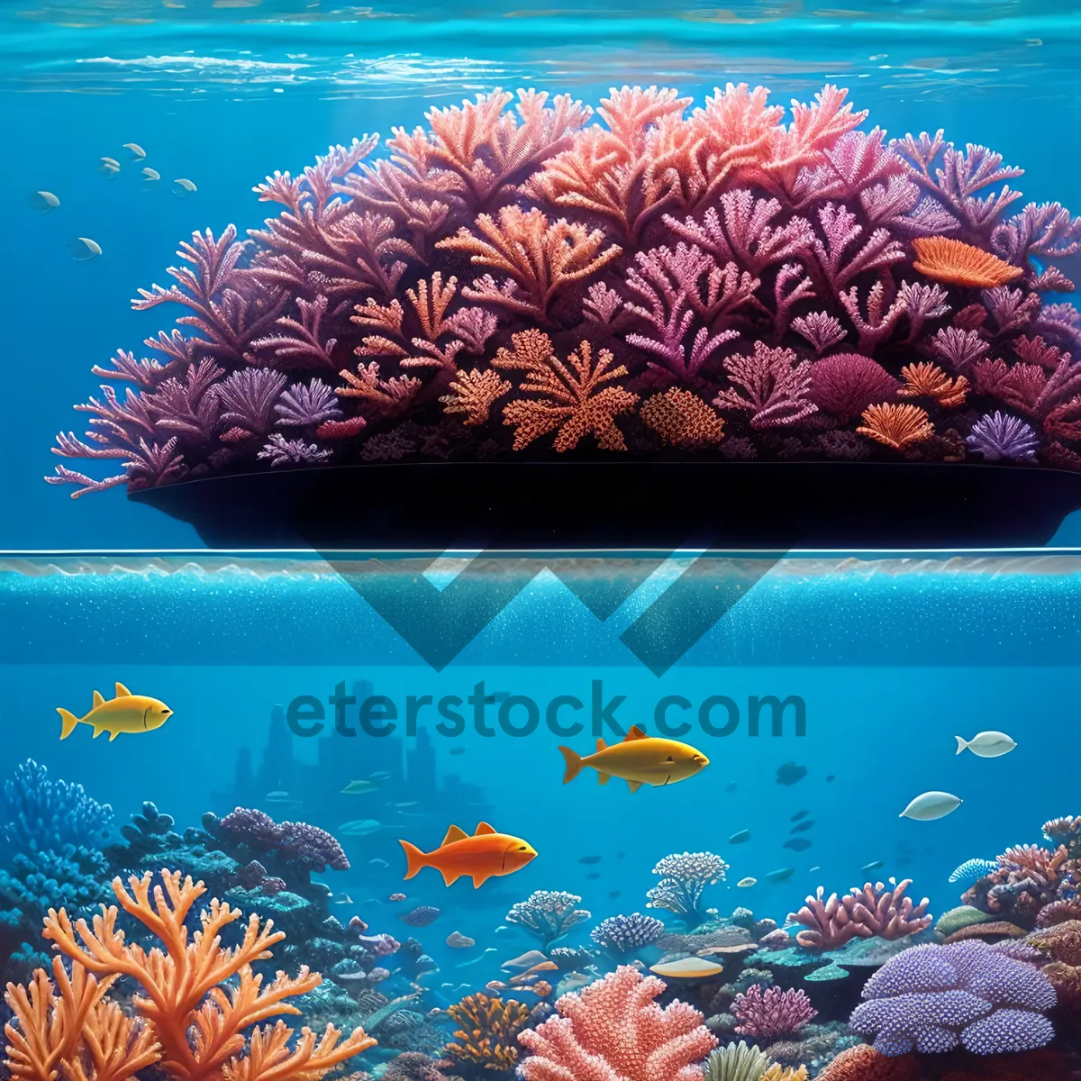 Picture of Breathtaking Tropical Coral Reef Underwater