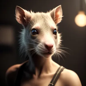 Adorable Fluffy Gray Feline with Whiskers