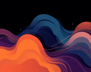 Graphic wave design art - Abstract Flowing Colors