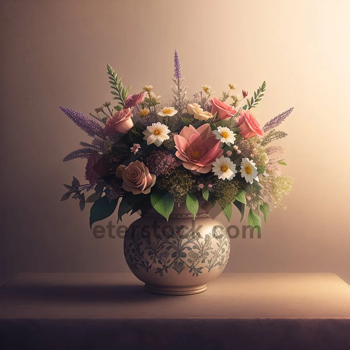 Picture of Festive Winter Floral Vase Decoration