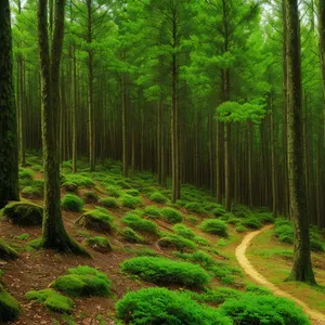 Southern Beech Forest Path in Summer