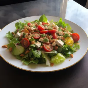 Fresh and Delicious Vegetable Salad with Sauce