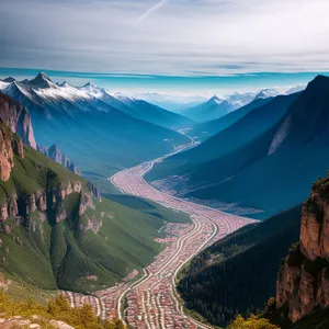 Grand Canyon's Majestic Mountain Valley Landscape