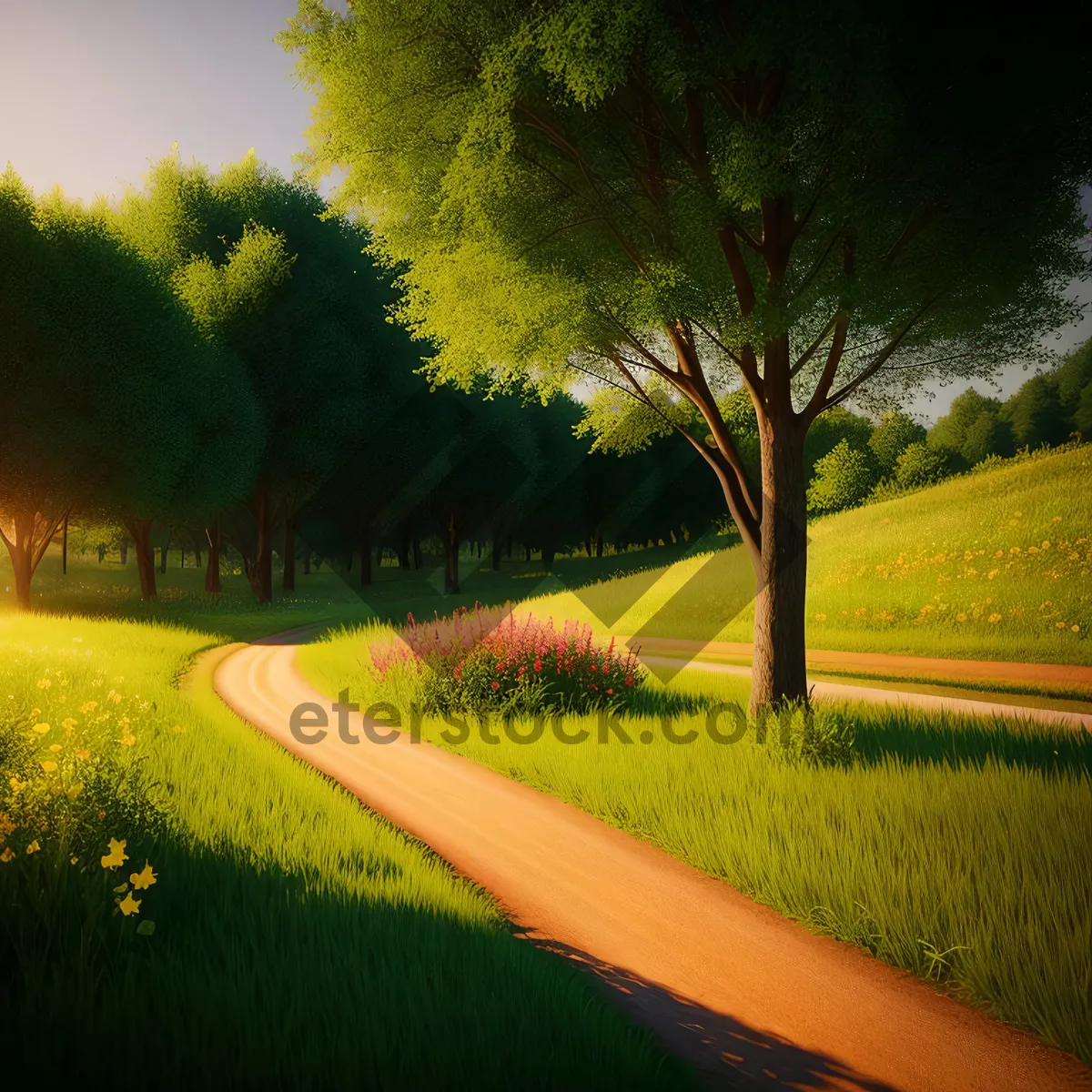 Picture of Golden Horizon: Rapeseed Fields Under Summer Sky