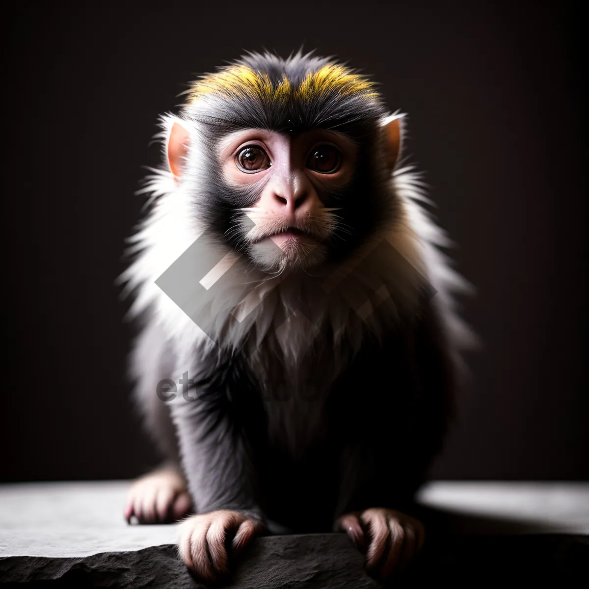 Picture of Adorable Marmoset Monkey Portrait at Zoo