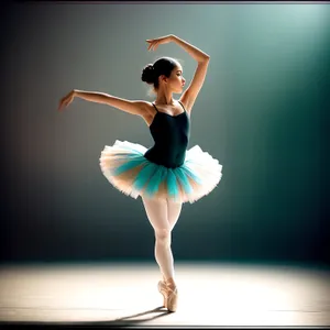 Elegant Ballet Dancer in Mid-Air Leap - Graceful Motion