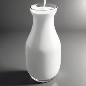 Transparent Milk Glass Bottle for Scientific Experiments