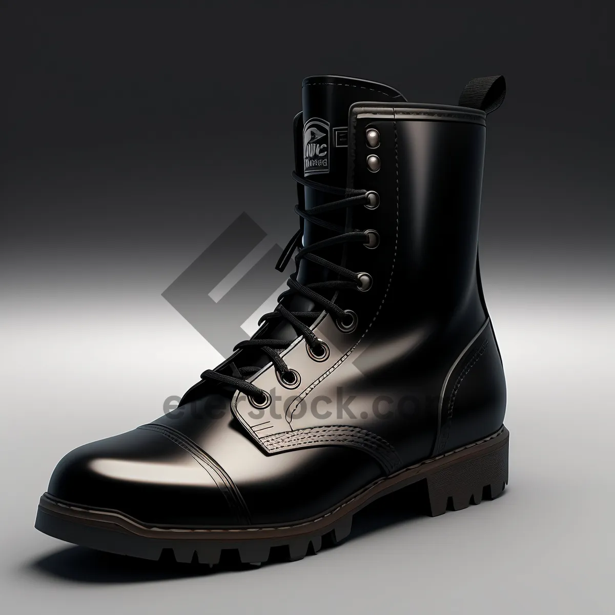 Picture of Shiny Leather Lace-Up Boots - Classic Men's Footwear