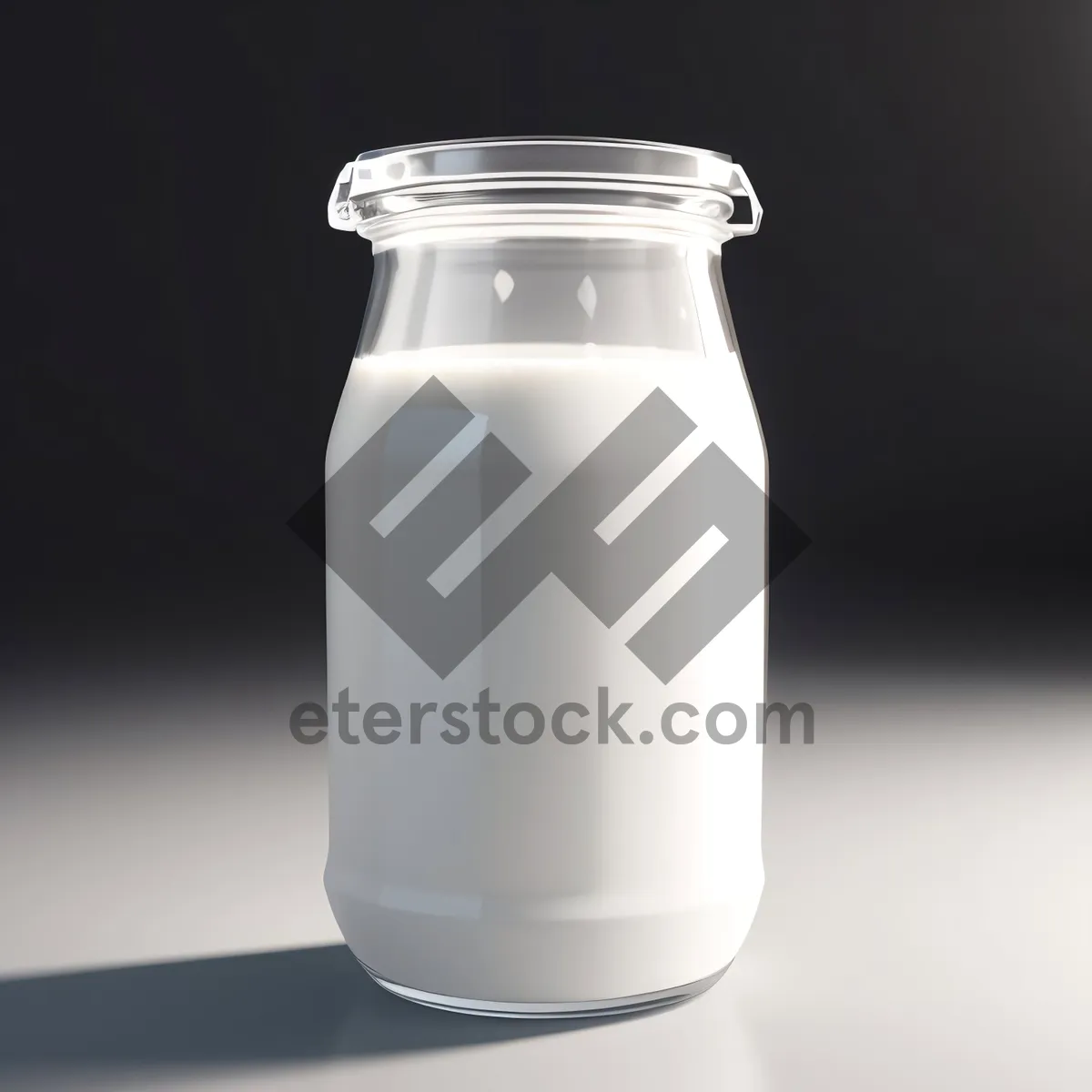 Picture of Healthy Milk in Glass Bottle - Nutritious Dairy Beverage