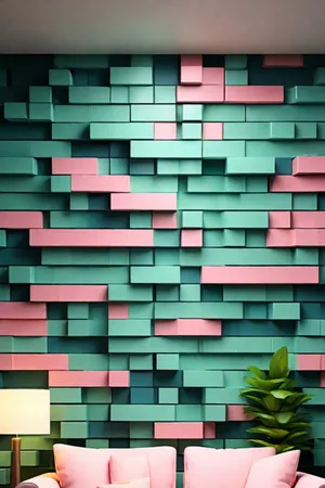 Urban Brick Building Texture Pattern Backdrop