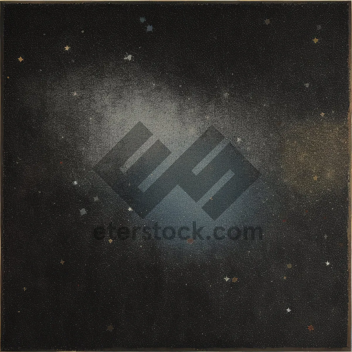 Picture of Vintage Celestial Pattern on Black Grunge Wallpaper