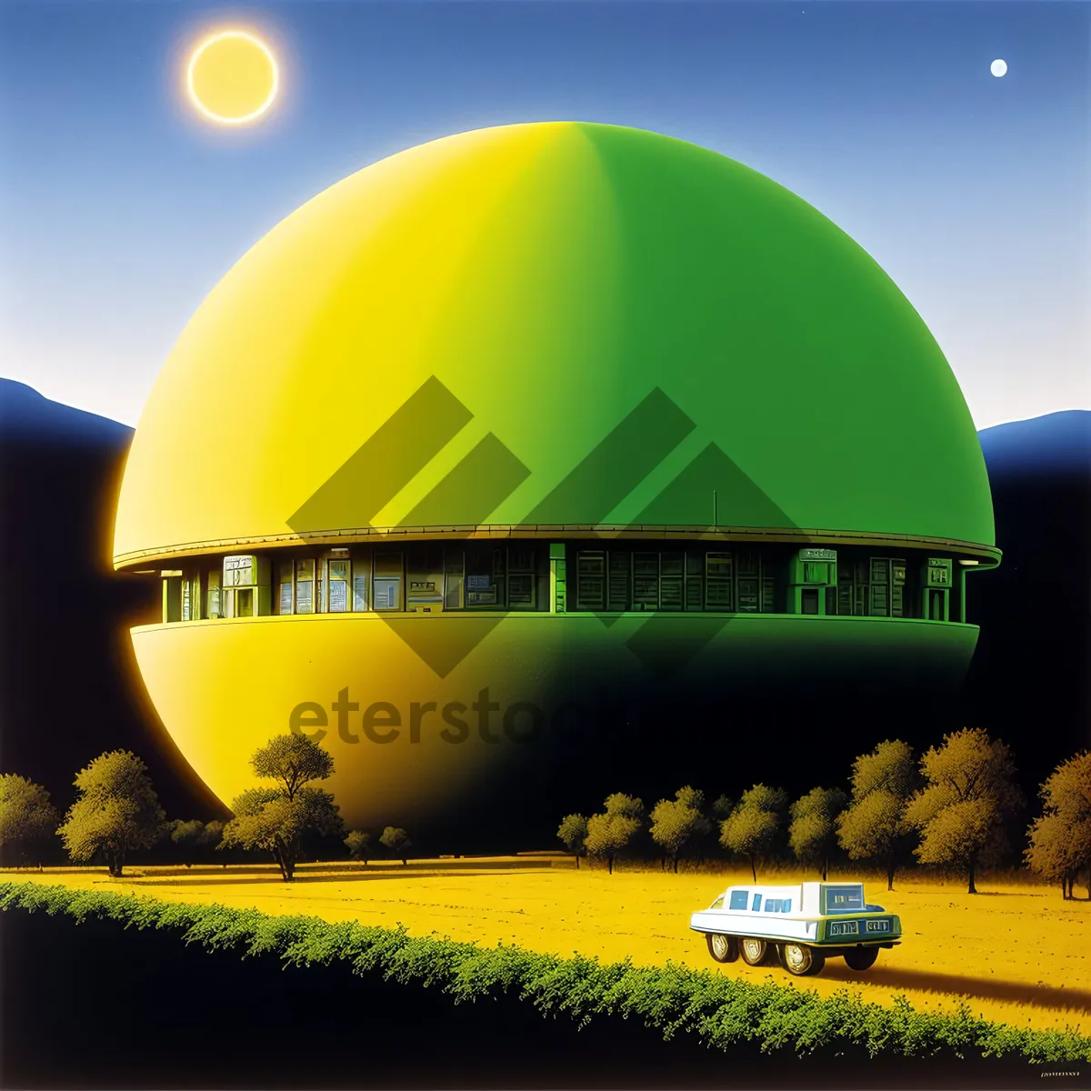 Picture of Serene Sunset over Rolling Farmland