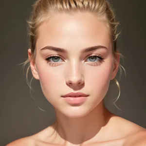 Stunning Portrait of Attractive Fashion Model with Elegant Makeup