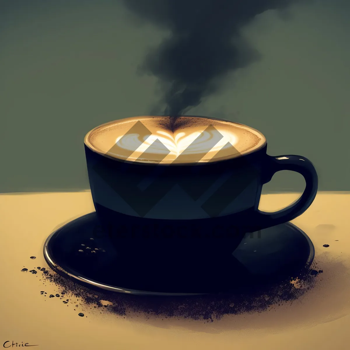 Picture of Steaming Cup of Morning Espresso