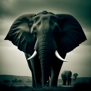 Gentle Giant: Majestic Elephant in the Safari