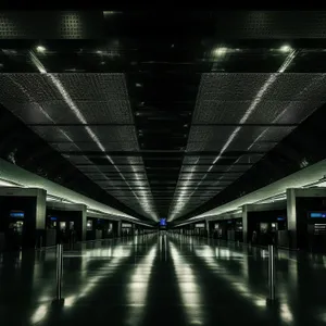 Urban Transit Hub: Modern Subway Station Interior