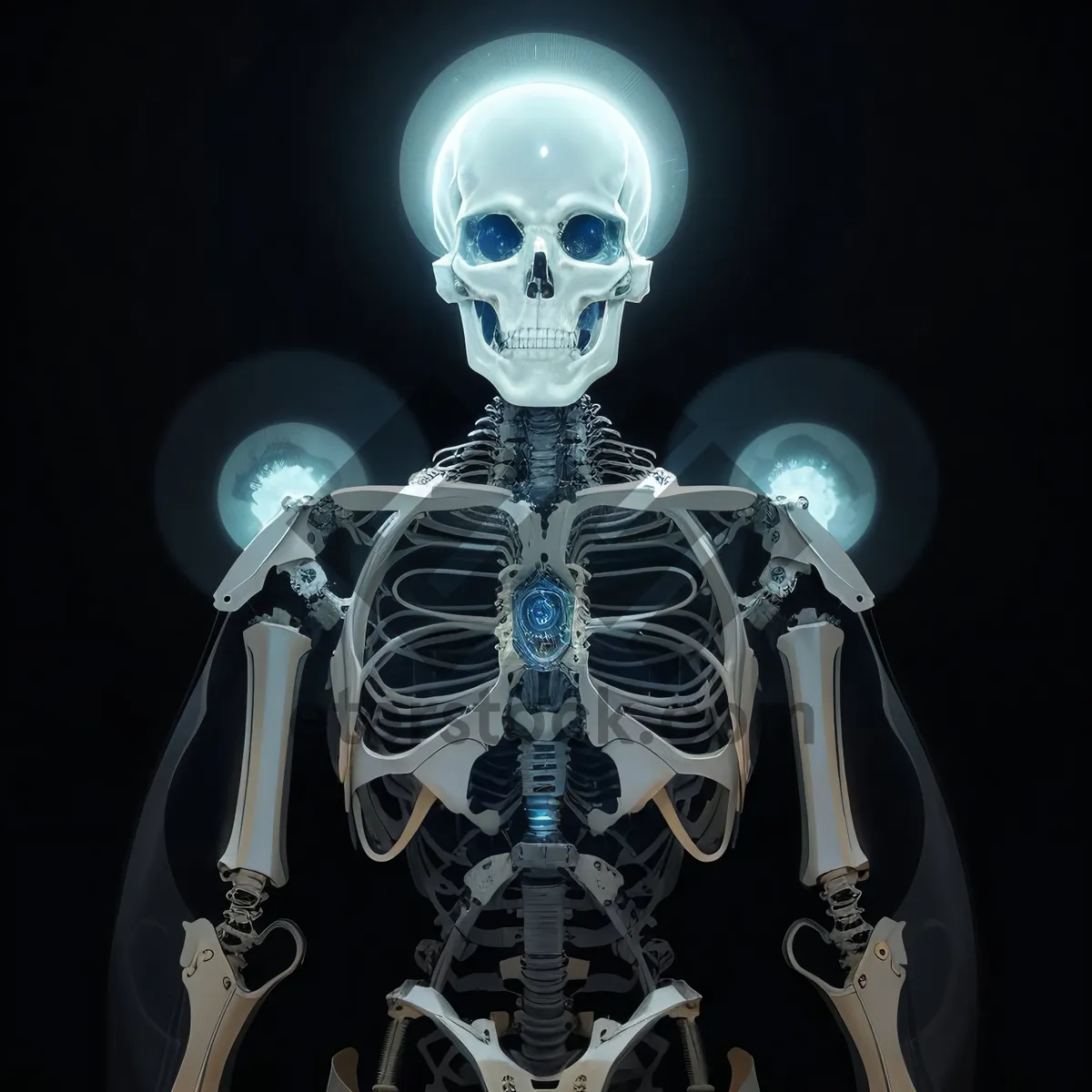 Picture of 3D Skeleton Graphic for Anatomy and Medical Science.