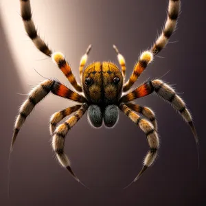 Black and Gold Garden Spider - Webbed Arthropod Predator