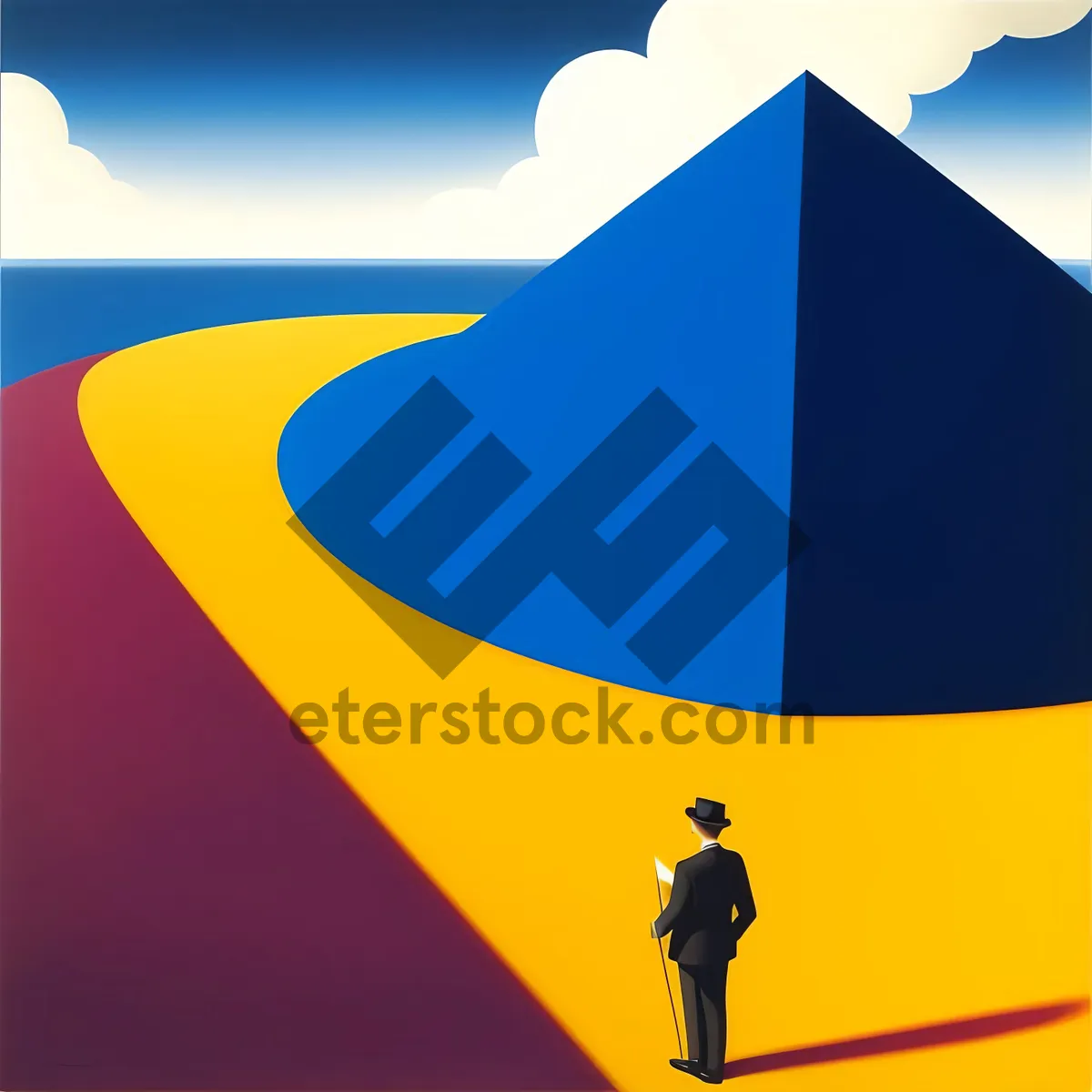 Picture of Silhouette of flag symbol sign icon.