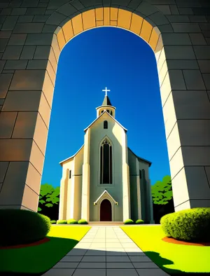 Iconic Cathedral Bell Tower Silhouette against Historic Skyline