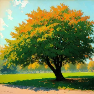 Autumn Foliage in Golden Park