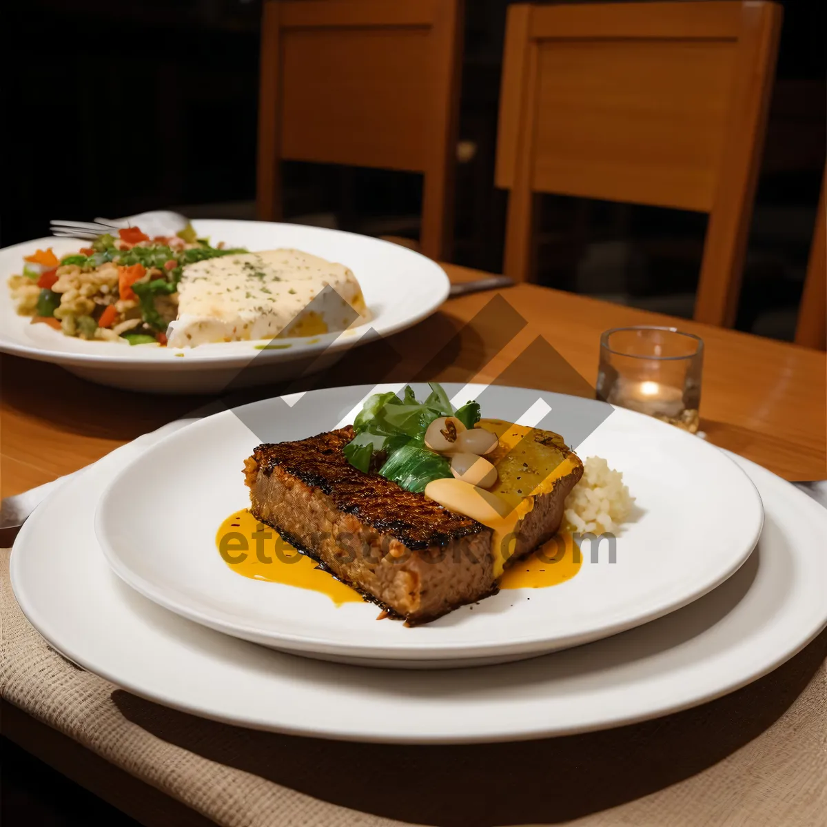 Picture of Fresh Gourmet Salad Plate with Grilled Steak