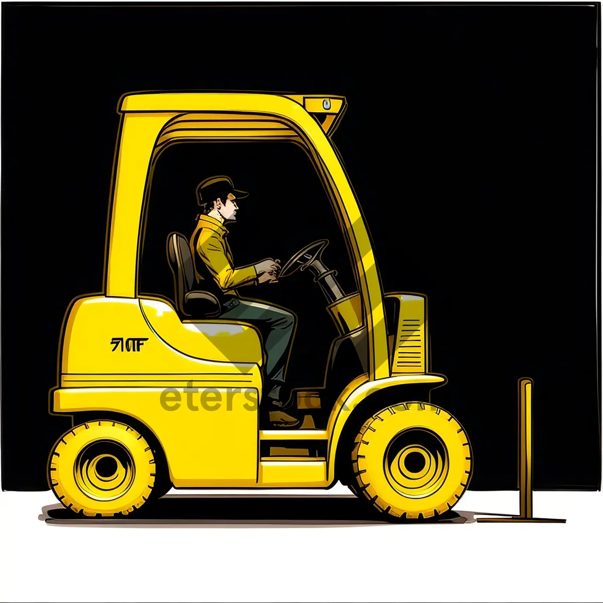 Picture of Industrial Forklift Truck in Motion