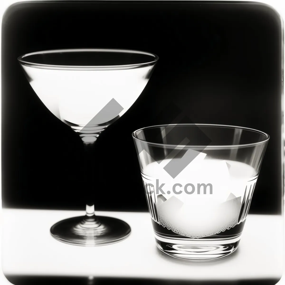 Picture of Sparkling Martini in Crystal Wineglass for Celebratory Party