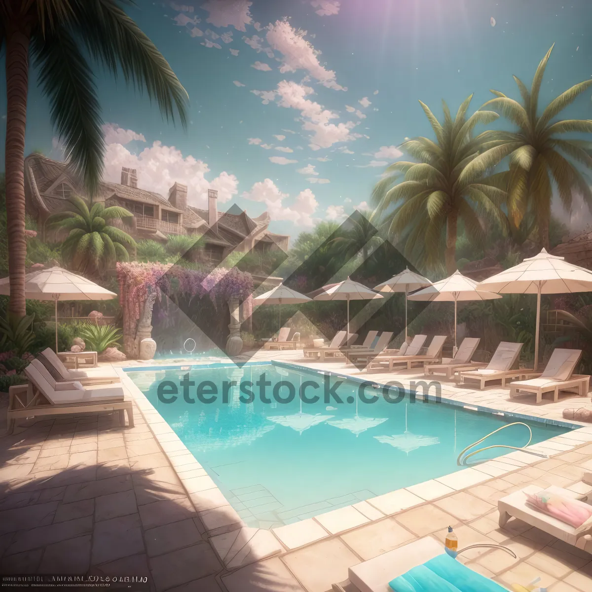 Picture of Sun-kissed luxury at tropical resort pool