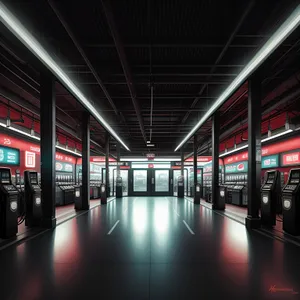 Urban Transport Hub: Modern City Terminal Interior