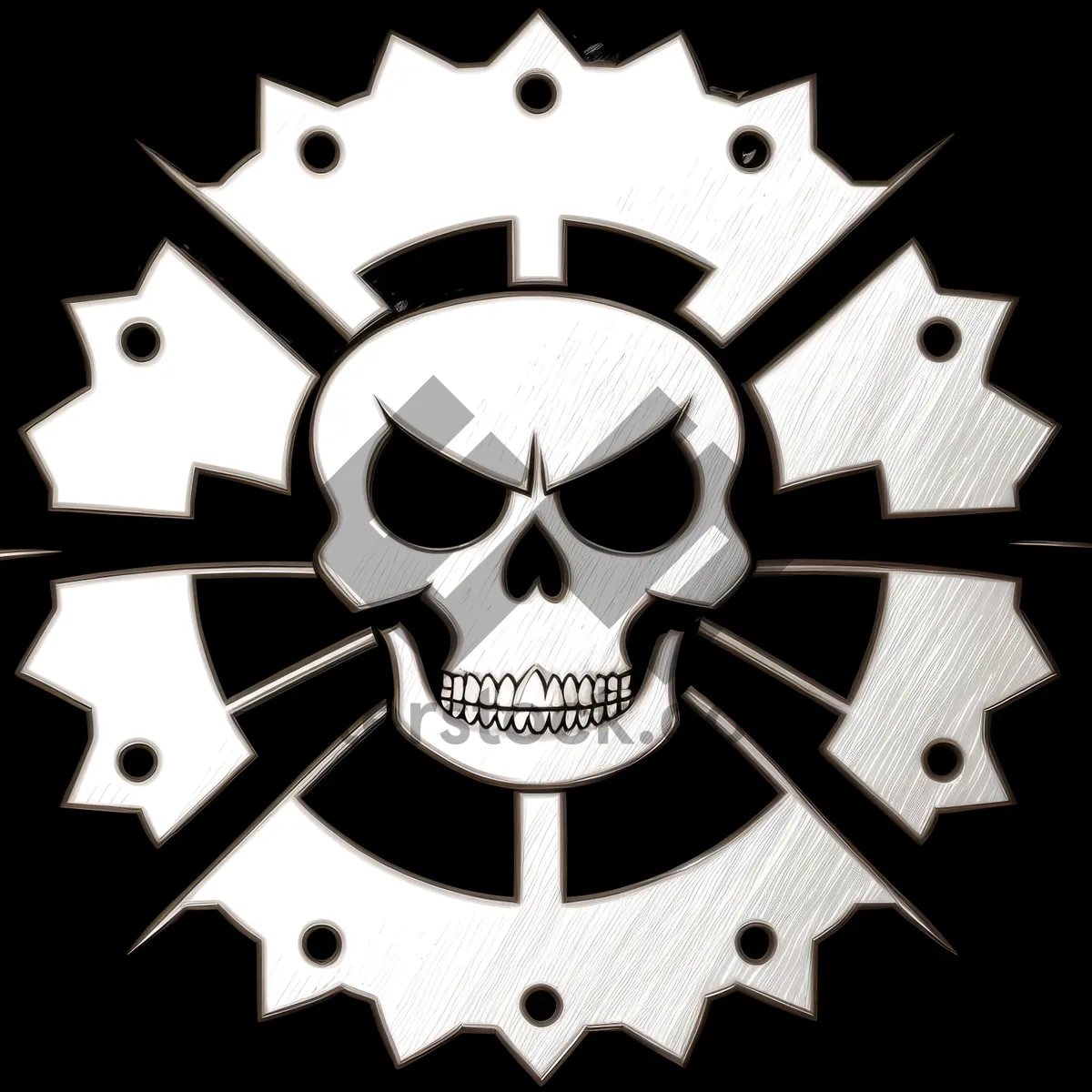 Picture of Black Poison Pirate Symbol - Graphic Hazard Icon