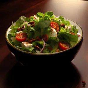 Fresh and Healthy Vegetable Salad Bowl