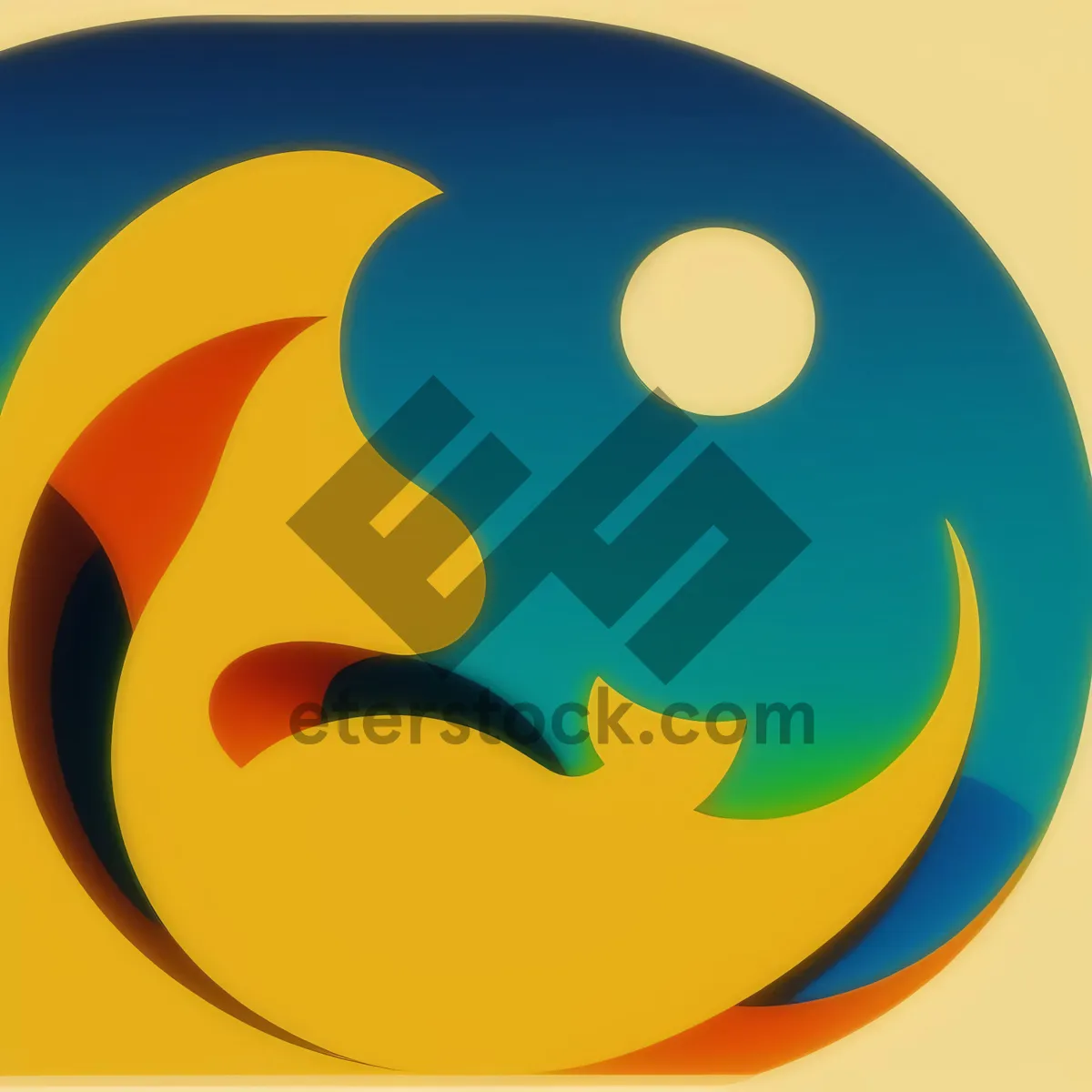 Picture of Shiny Orange Circle Button Icon for Web Design