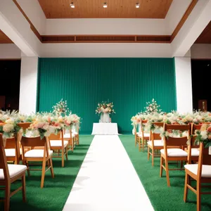 Elegant dining table set in modern interior