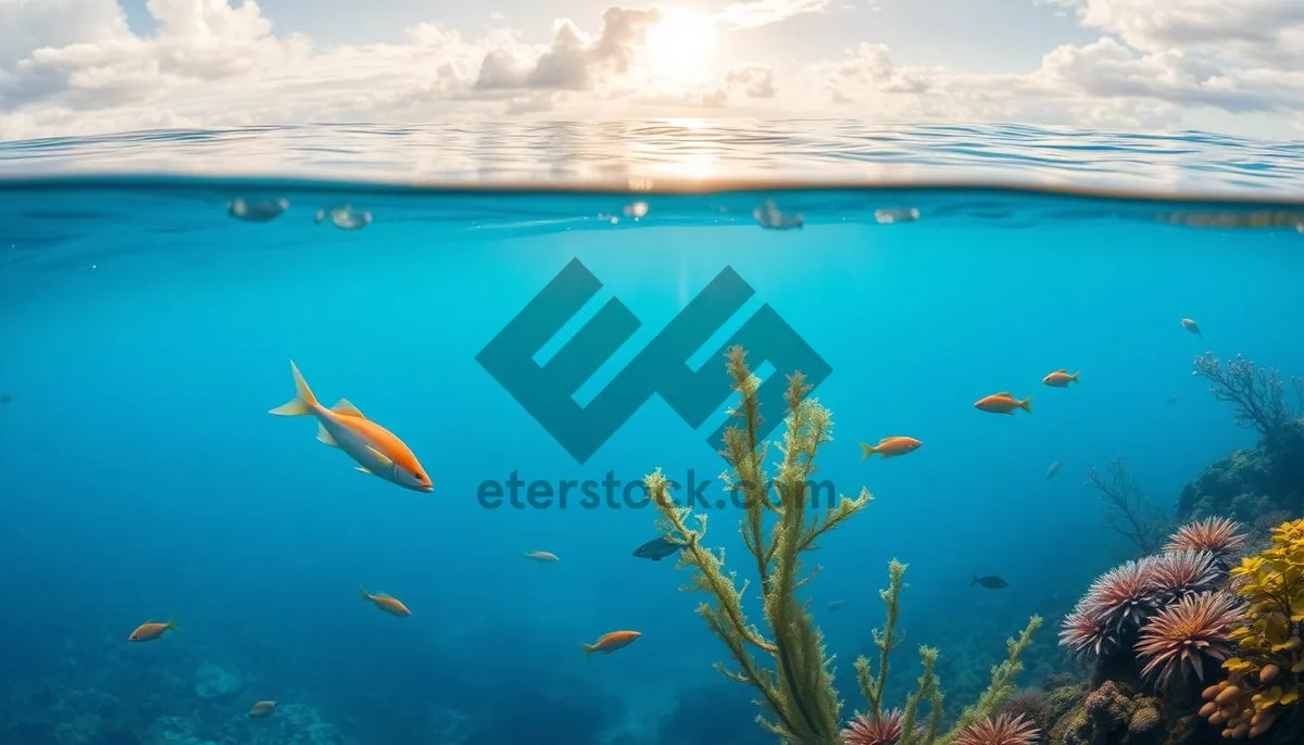 Picture of Turquoise Tropical Waters under the Sun's Glare