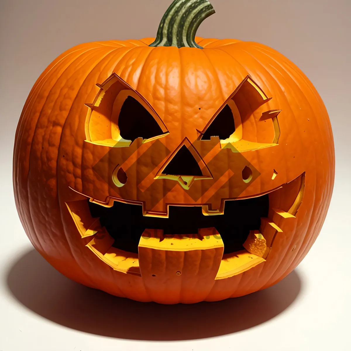 Picture of Spooky Pumpkin Lantern Shining in the Dark