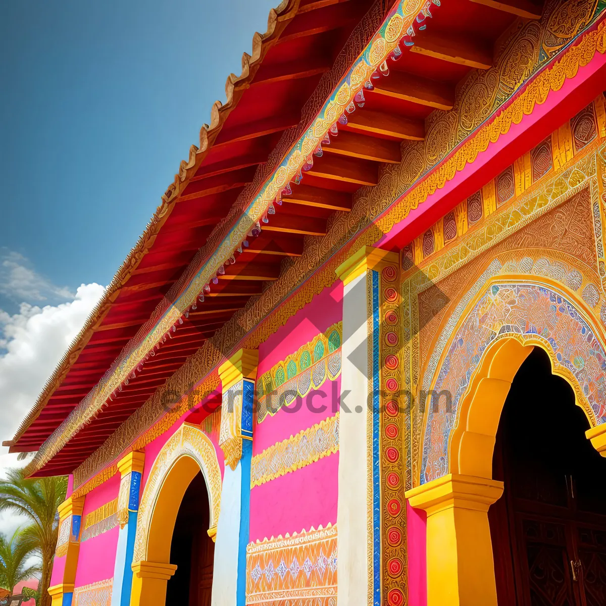 Picture of Historic Church Building with Architectural Landmark.