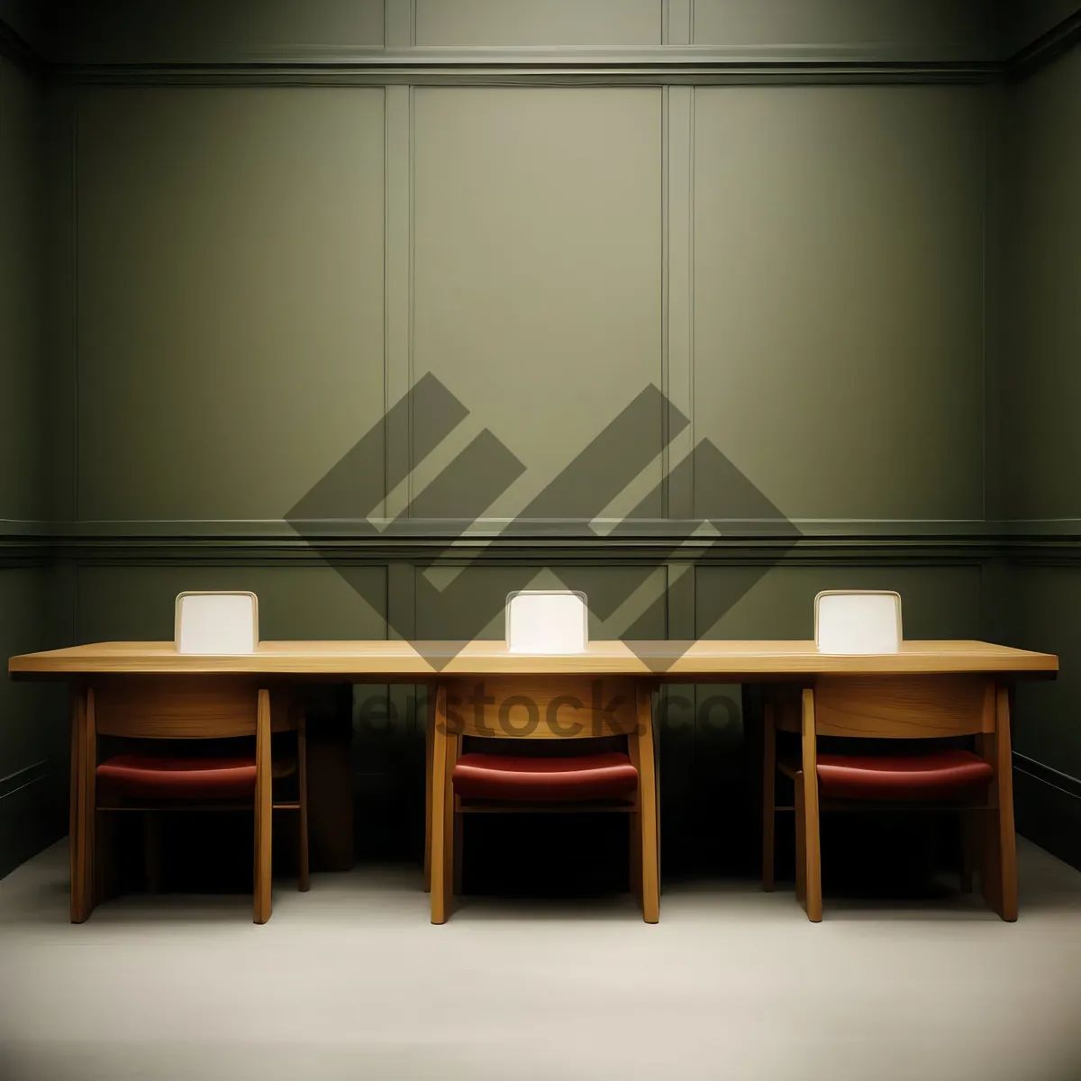 Picture of Modern luxury kitchen interior design with wooden furniture