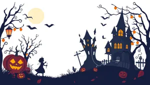 Spooky Halloween Night Silhouette Artistry