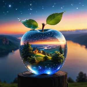Glass Globe Container Planet in 3D