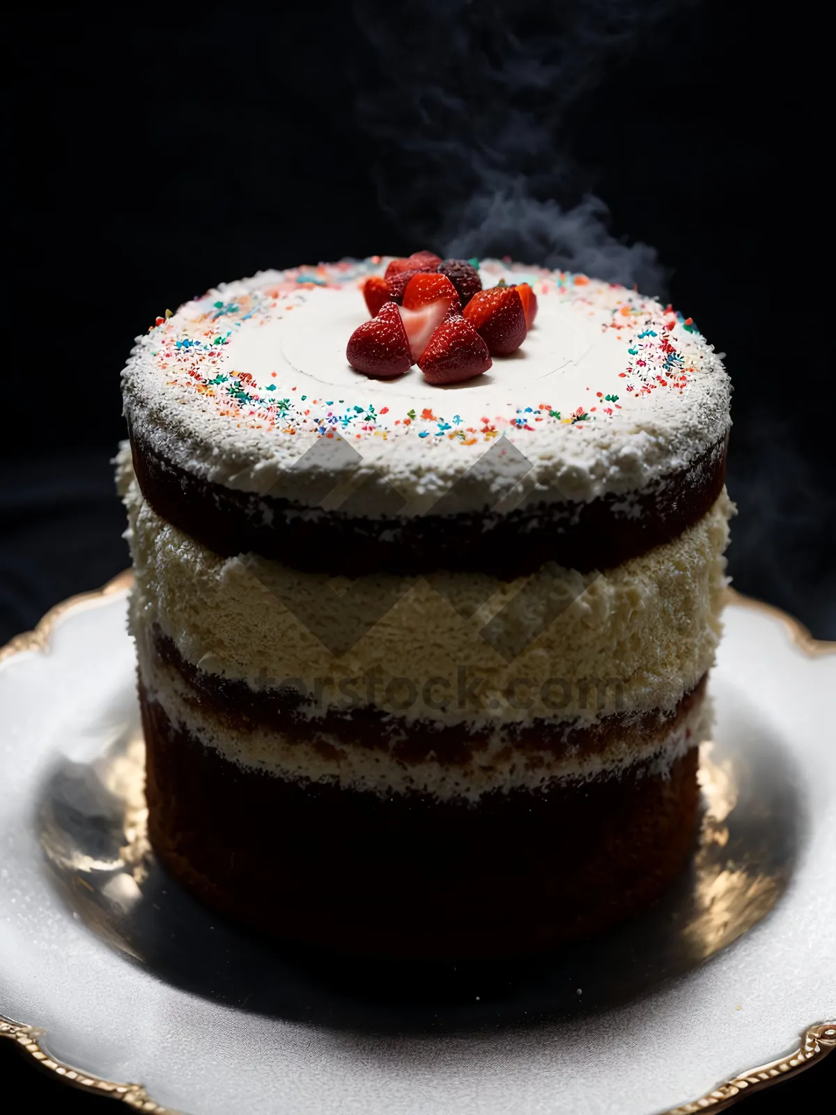 Picture of Delicious Berry Cake with Raspberry Icing