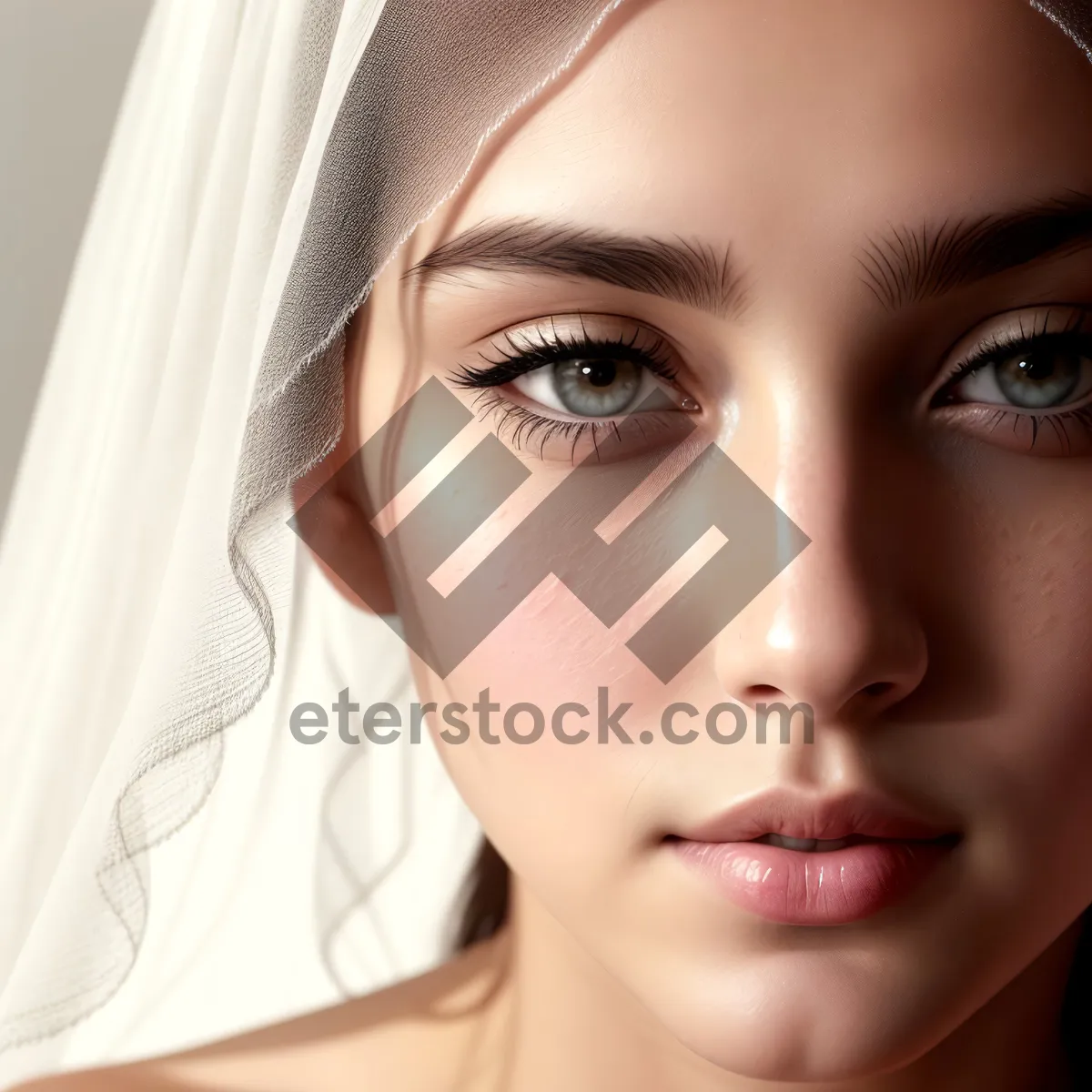 Picture of Radiant Beauty: Portrait of an Attractive Lady with Fresh, Healthy Skin