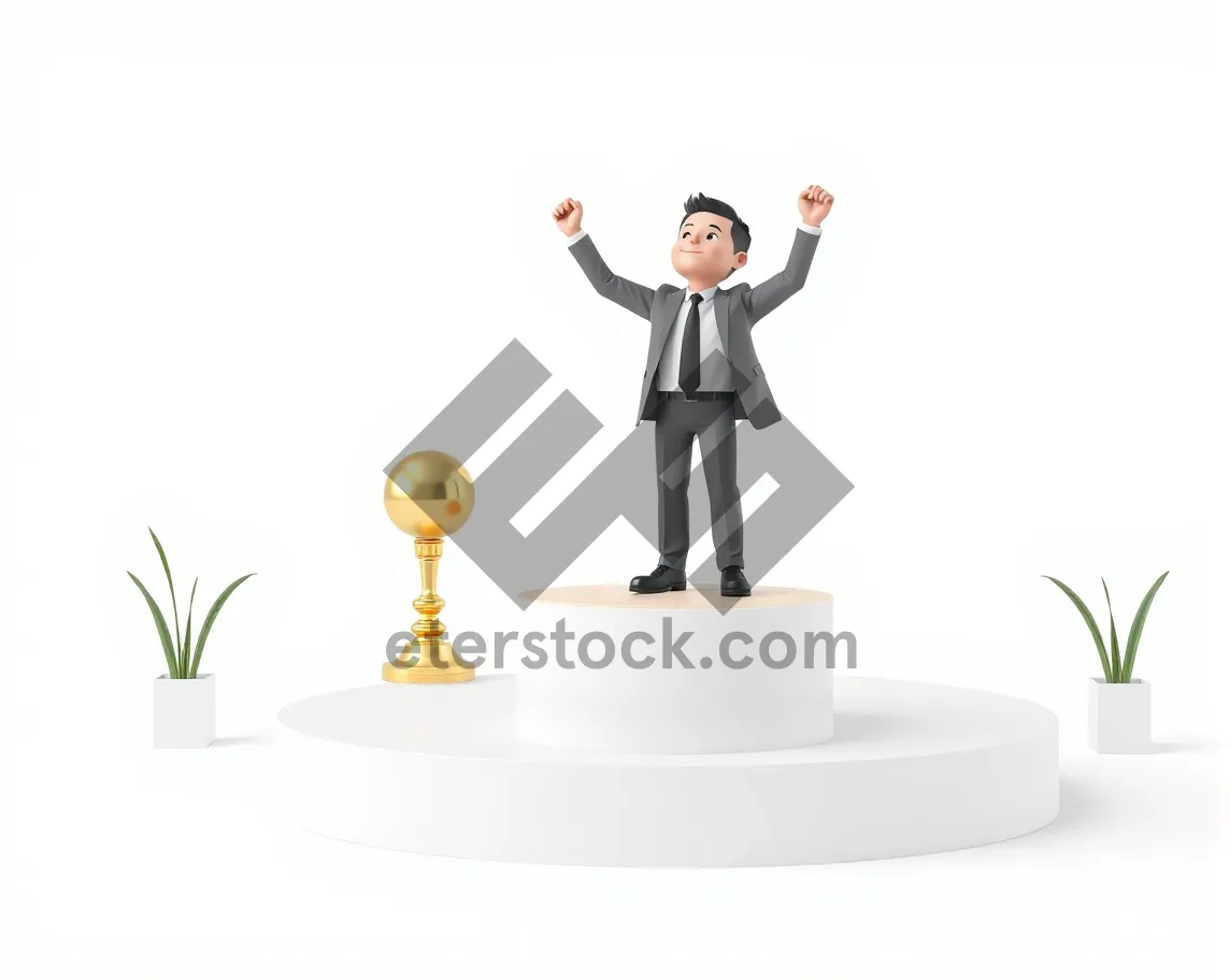 Picture of Businessman character in 3D illustration concept.