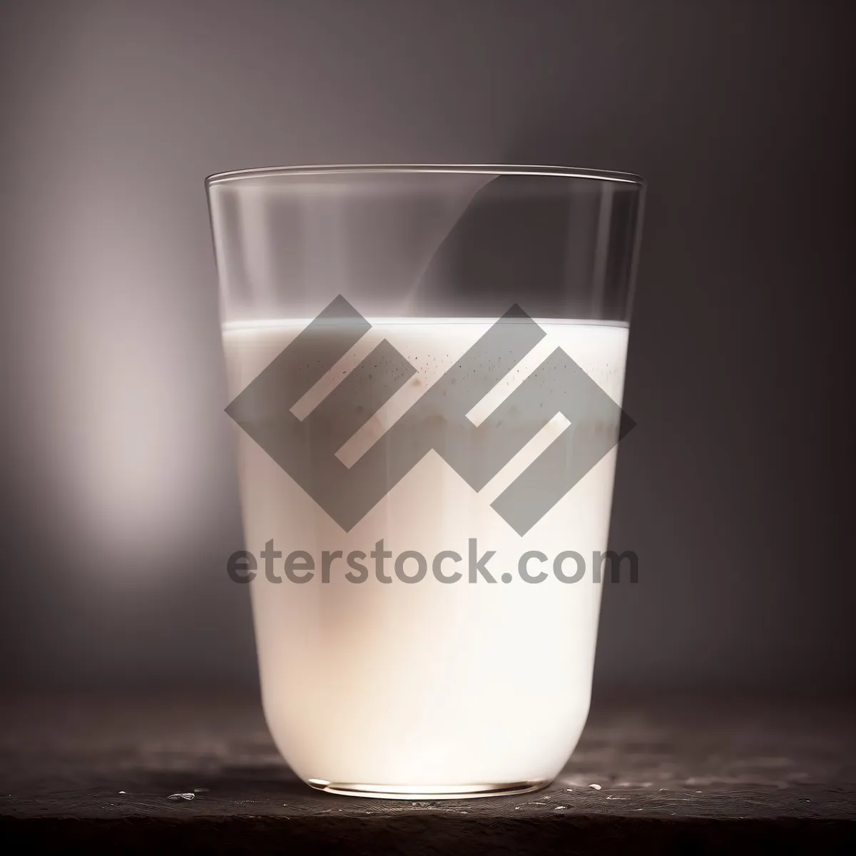 Picture of Refreshing Milk in Glass Cup - Healthy Beverage