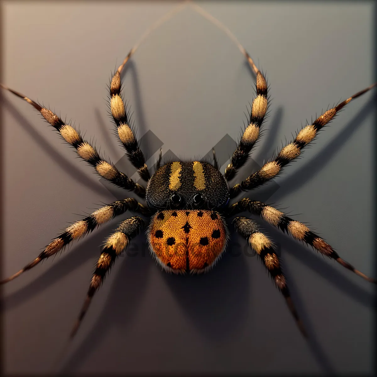 Picture of Close-up of Black and Gold Garden Spider