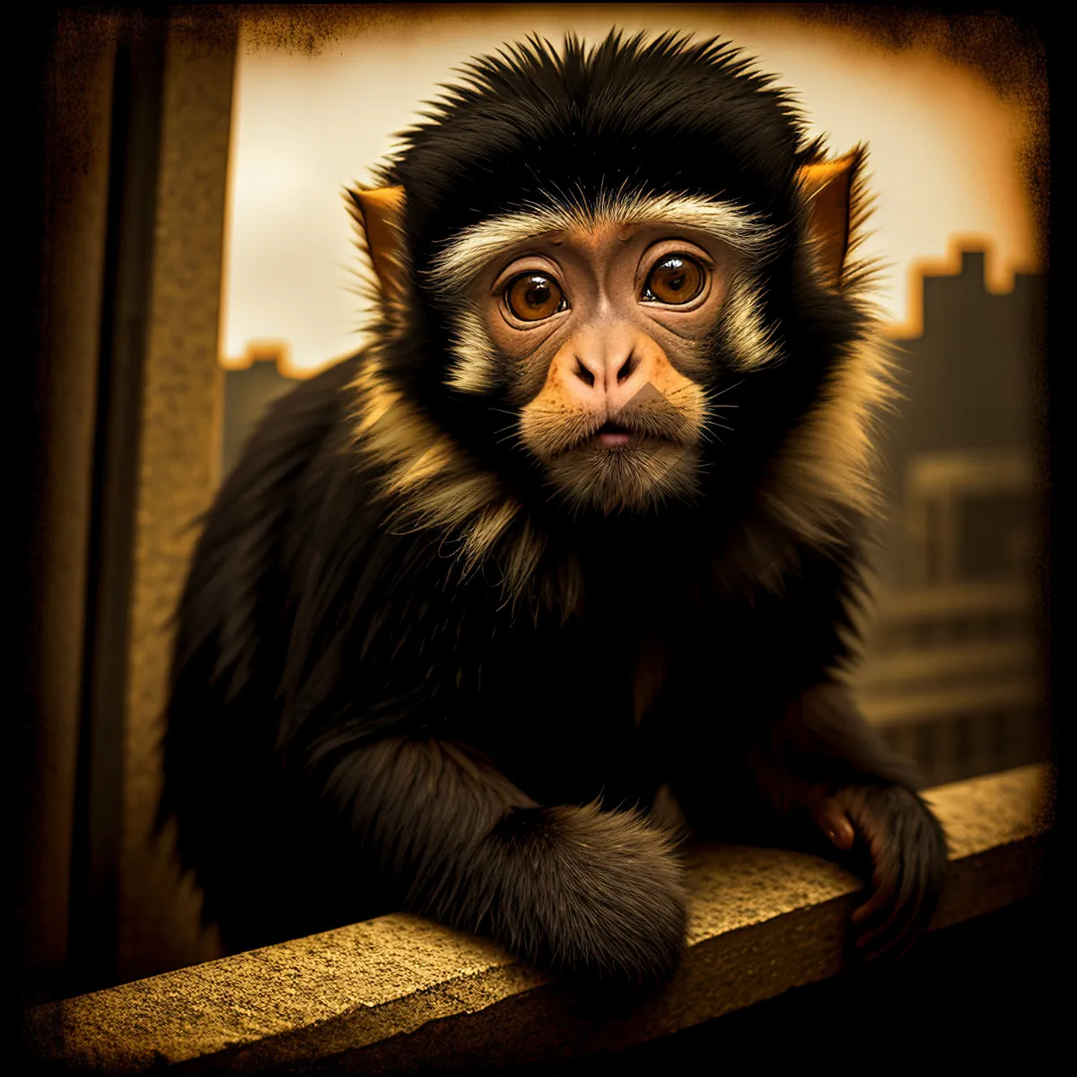 Picture of Wild Primate Portrait in Jungle