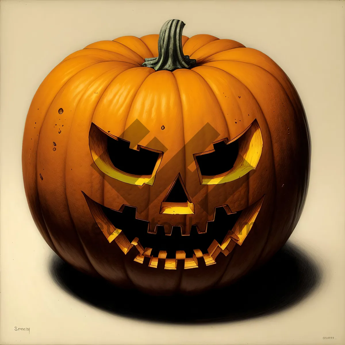 Picture of Pumpkin Jack-o'-Lantern Illuminated Halloween Decoration