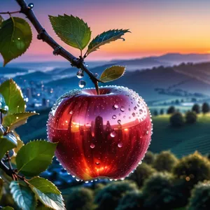 Fresh Red Delicious Apple for Healthy Holiday Decorations.